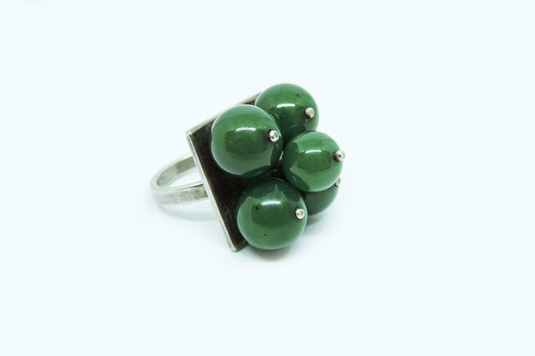 Jade and Stirling Silver Ring