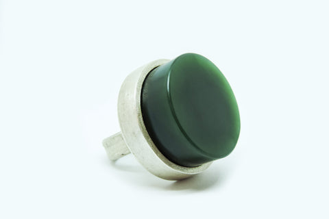 Jade and Stirling Silver Ring