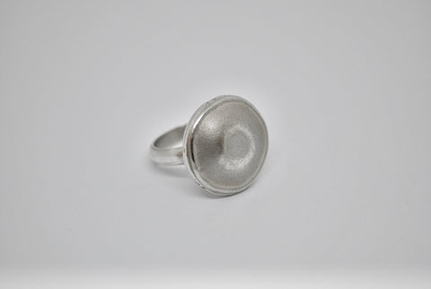 Solid STG Silver Ring Handmade/Sand Cast