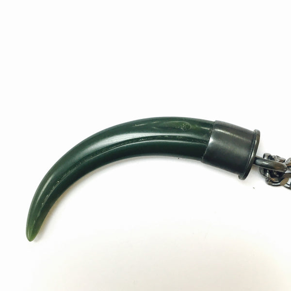 Bird Beak Necklace - NZ Greenstone, Small