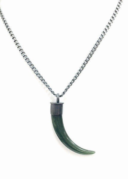 Bird Beak Necklace - NZ Greenstone, Small