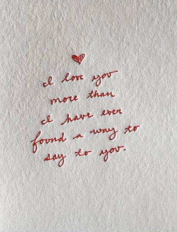 No Words - Greeting Card