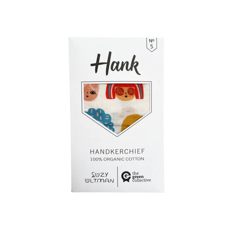 Hank - 5. Friends Parade by Suzy Ultman - Organic Cotton Handkerchief