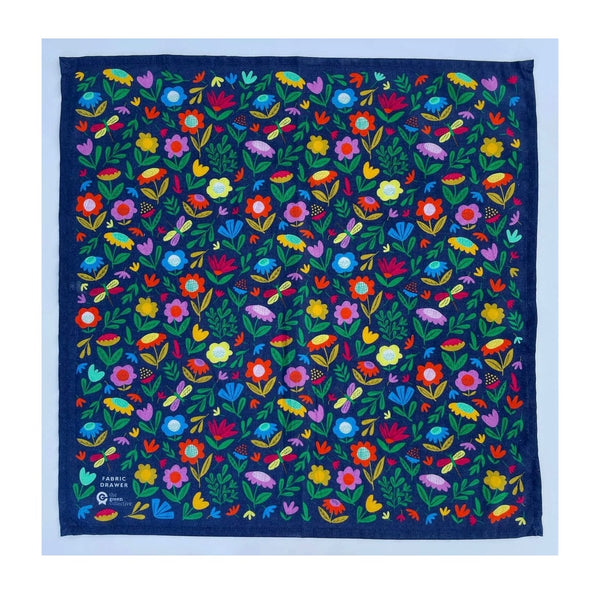Hank - 9. Meadow by Beck of Fabric Drawer - Organic Cotton Handkerchief