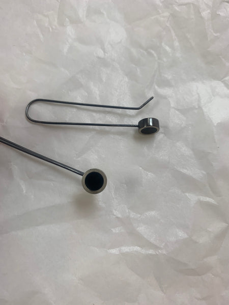 Caim Earrings - Australian Black Jade & Oxidised Stirling Silver