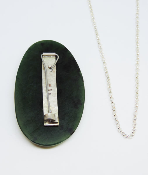 Pounamu and 24ct Gold Pendant/Brooch