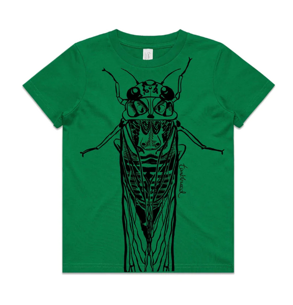 Cicada/kihikihi-wawā Kids' T-shirt (Green)