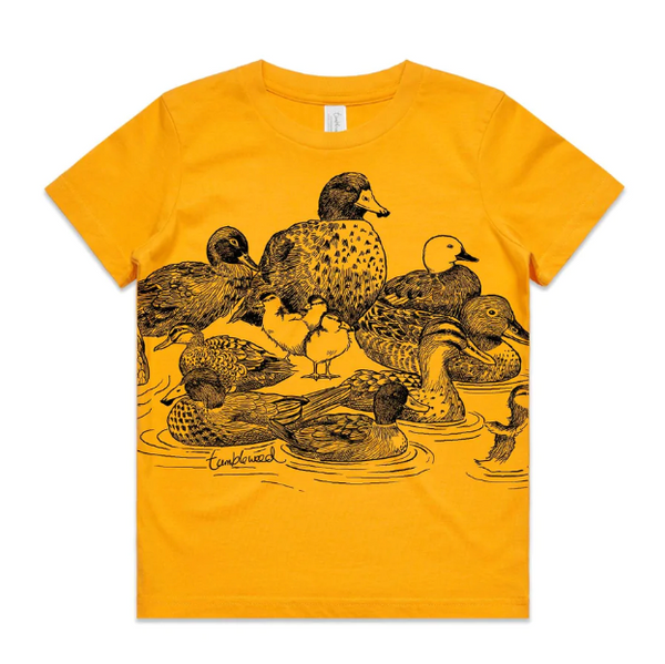 NZ Ducks Kids’ T-shirt (Gold)