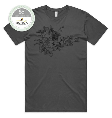 Mōhua/Yellowhead T-shirt - Women (Charcoal)