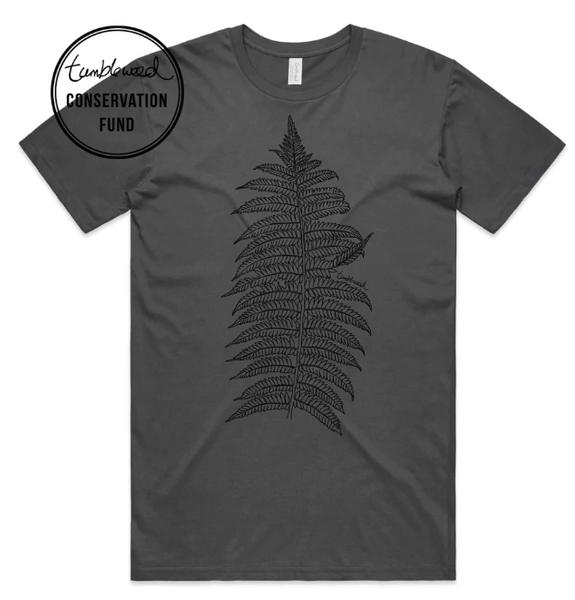 Silver fern/ponga T-shirt - Womens (Charcoal)