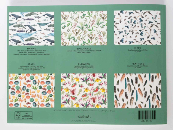 NZ Nature Wrapping Paper Book