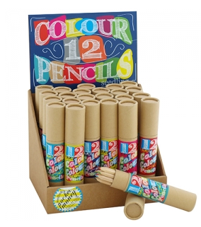 12 Natural Coloured Pencils - Tube